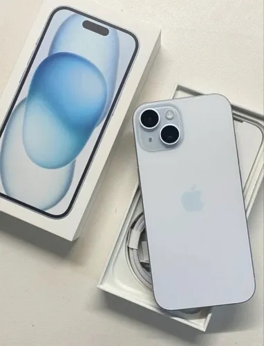 iPhone 15 azul 128gb 06 meses de garantia 