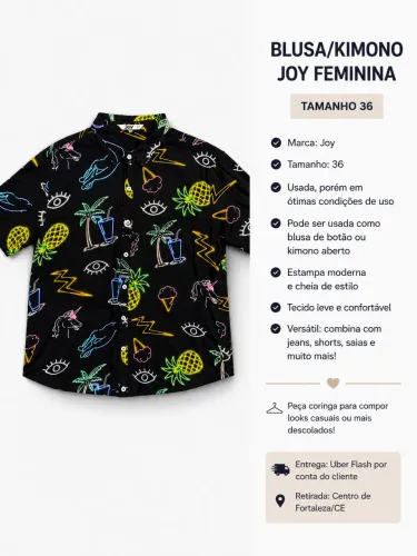 BLUSA/KIMONO JOY FEMININA