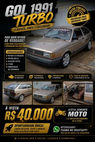 Volkswagen Gol GTI 2.0 (álcool) 1992