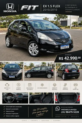 Honda Fit EX/ S 1.5/ EX 1.5 Flex 16V 5P Mec. 2010
