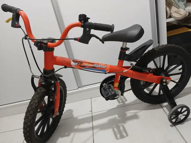 Bicicleta nathor aro 16 laranja