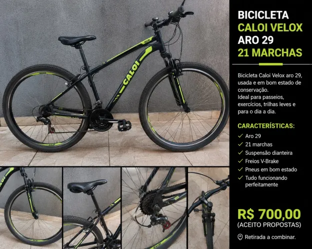 Bicicleta Caloi Velox Aro 29