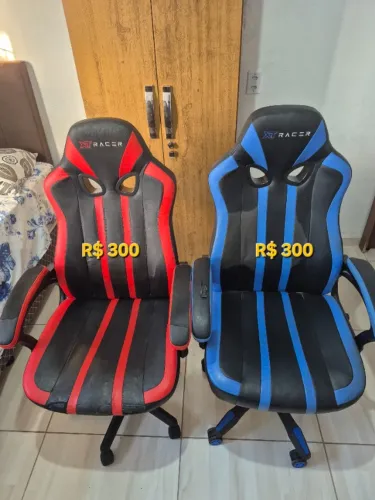 Cadeiras Gamer XT Racer Reclinável - Azul e Vermelho Force Series XTF100 Junto ou Separado