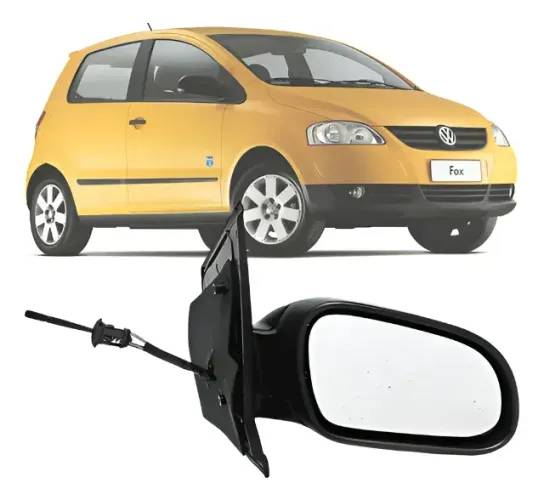 Retrovisor Fox 2003 A 2010 Manual Preto Lado Direito