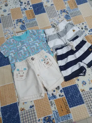 Conjunto + 2 shorts GAP 0 a 3 meses