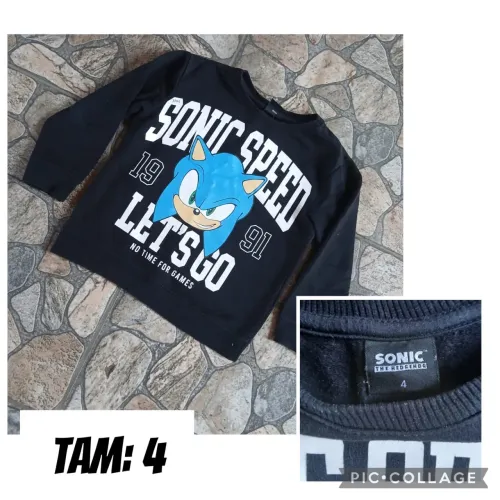Blusa moletom preta - TAM 4