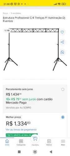VENDO TRELIÇA DE ILUMINAÇÃO 