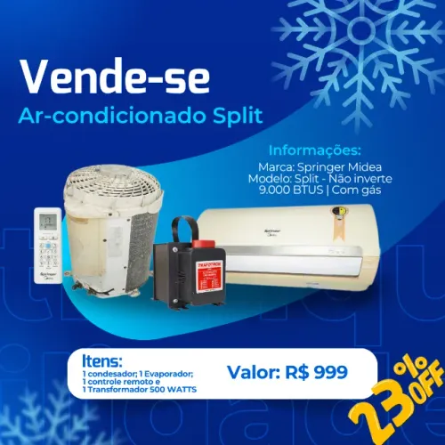 Ar condicionado split de 9000 BTUS