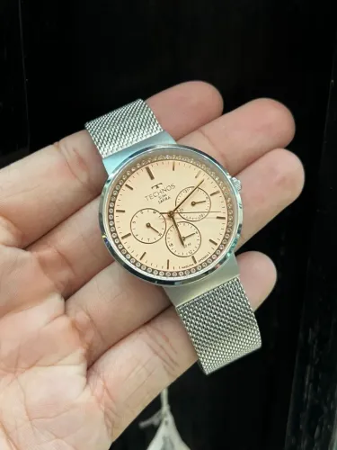 Relógio Feminino Technos Slim Multifunção Prata 