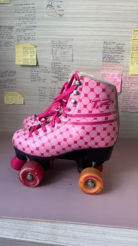 Patins 4 Rodas - Traxart Quad Rosa Tamanho 37