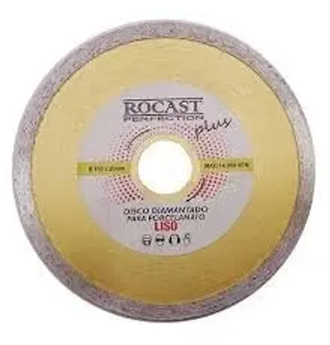 DISCO DIAMANTADO LISO P/ PORCELANATO PLUS 110 X 20 MM - ROCAST