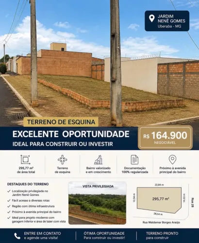 Terreno no Jardim Nenê Gomes