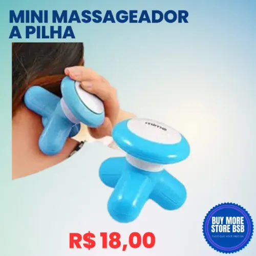 Mini Massageador Portátil Corporal para Relaxamento Tensão Elétrico USB e Pilha Mimo