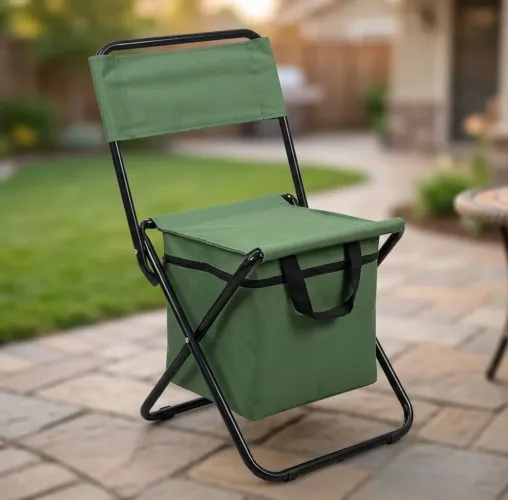 CADEIRA DE CAMPING DOBRÁVEL COM CESTA TÉRMICA
