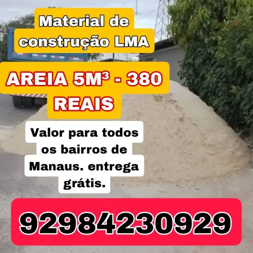 Areia 5m³ em promoção