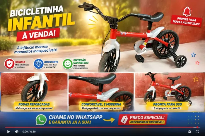 Bicicleta infantil - até 4 anos