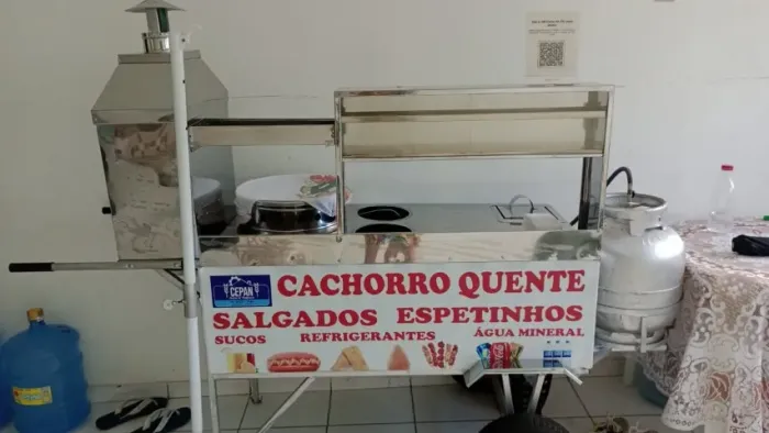 Carrinho de Lanche inox