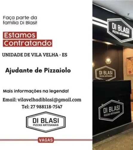 Auxiliar de Pizzaiolo