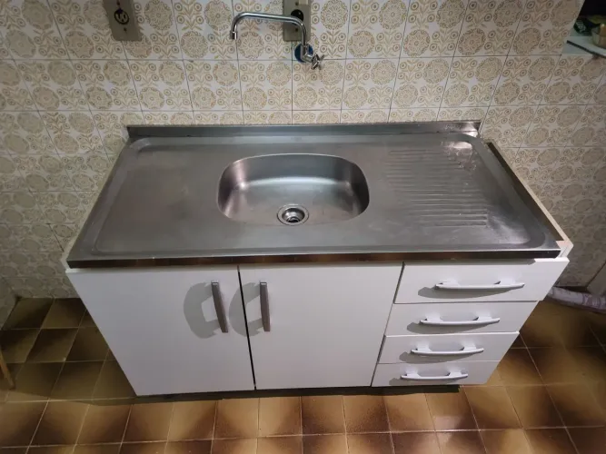 Pia de cozinha inox 1,10 metros