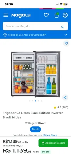 Frigobar Midea 93 l
