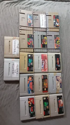 Jogos super Nintendo chipado funcionando <br>$80+frete cada uma