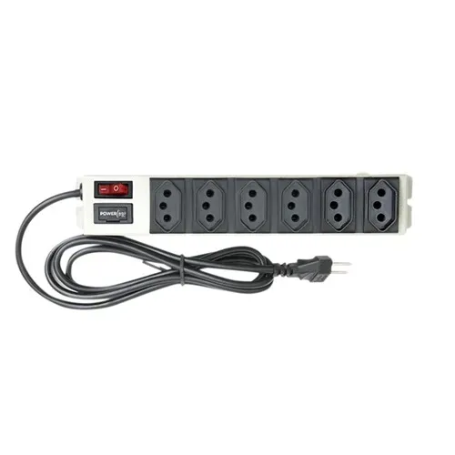 Filtro de Linha Metal 6 Tomadas Bivolt - Multicraft