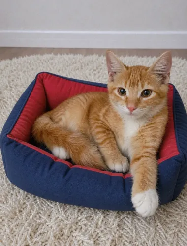 Gatinho Angorá Macho Ruivo 90 dias Com Botinhas