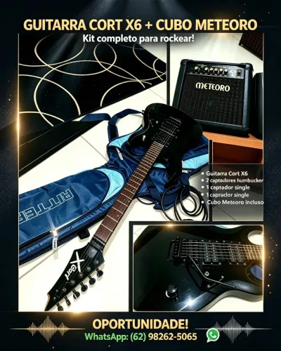 GUITARRA CORT X6 + CUBO METEORO