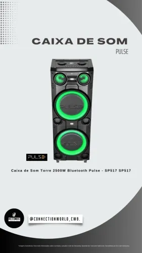 Caixa de Som Torre 2500W Bluetooth Pulse - SP517 SP517