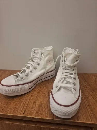 Tênis ALL Star plataforma cano alto branco 35