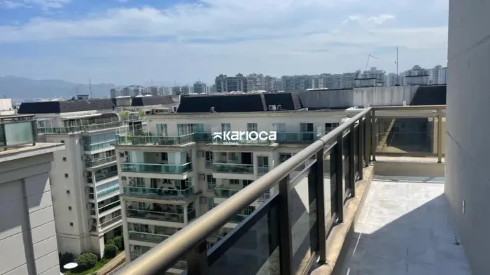 SALA EM COBERTURA NA BARRA COM 111 M2 | 1 VAGA | LE MONDE OFFICES | COM VISTA INCRÍVEL