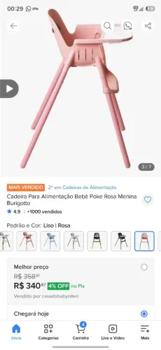 Cadeira Alimentação.