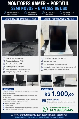MONITORES ARZOPA E SAMSUNG