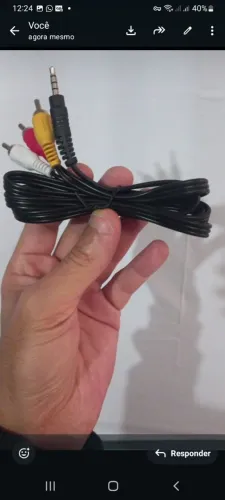 Cabo de áudio e vídeo p2 e p3 para 3 rca