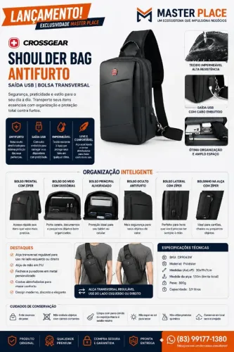 Shoulder Bag Crossgear Antifurto Original