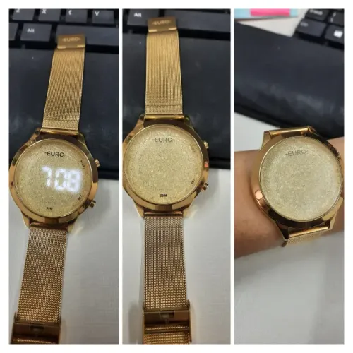 Relógio Euro Feminino Fashion Fit Glam Dourado