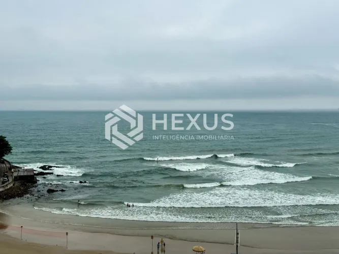 Apartamento frente mar e lazer com vista mar na Praia das Pitangueiras à venda, Guarujá-SP