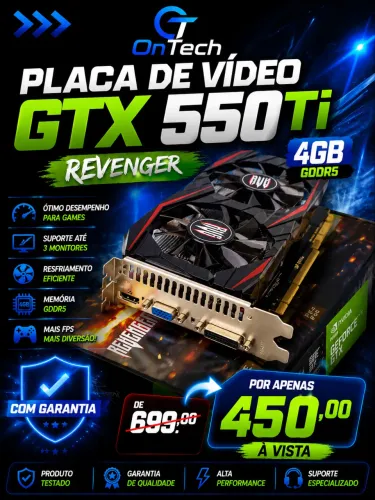 Placa de vídeo revenger GTX 550Ti 4GB nova