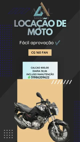 Locação de moto/ aluguel de moto/ loca moto