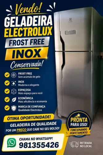 Geladeira  funcionando esta ligada 
