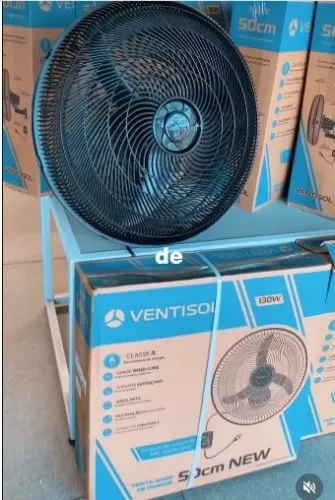 Ventilador de Parede New 50cm Preto 220V Preto Ventisol Produto Novo.