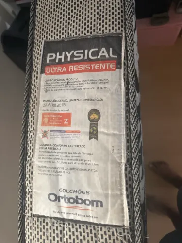 Cama colchão ortobom physical ultra resistent solteiro + box 