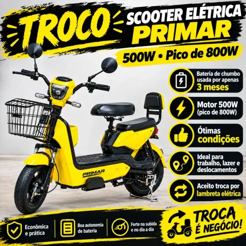 TROCO SCOOTER POR LAMBRETA ELÉTRICA 