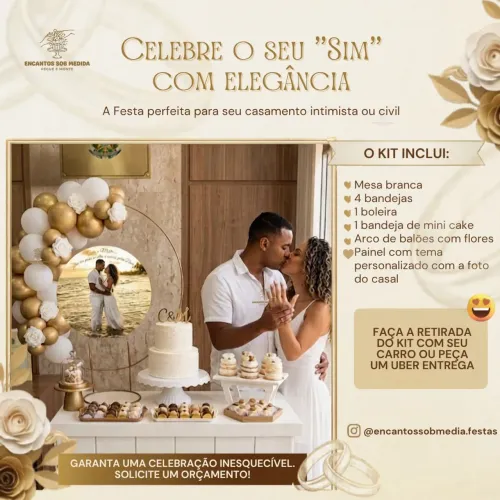 Festa na mesa para casamento e noivado 