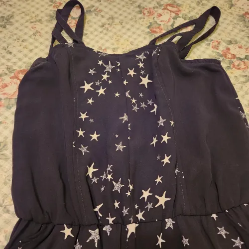 Macacão preto estampado