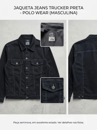 Jaqueta Polo wear Wear preta