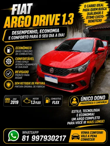 Fiat Argo Drive 1.3 8V Flex 2019