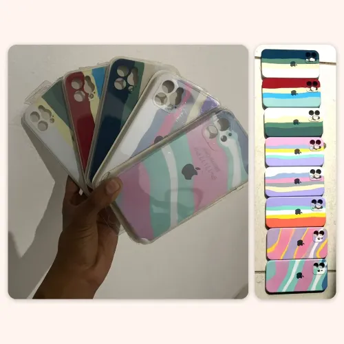 Capinhas de silicone iPhone 12 / 12 Pro - 8 cores<br>
