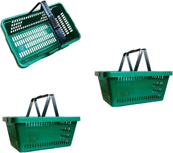 Cesta verde de supermercado 