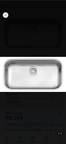 Cuba para cozinha Tramontina 56 cm
